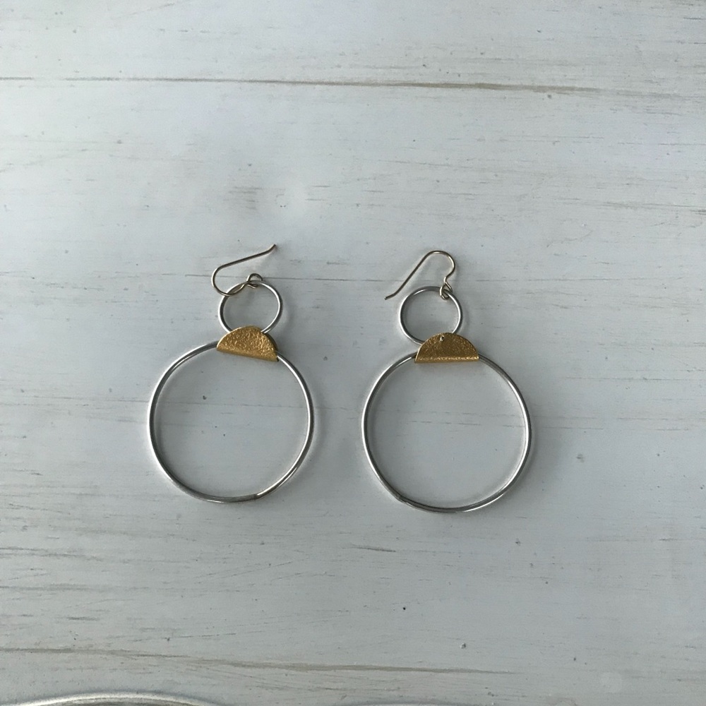 Medium Sized Silver Hoops